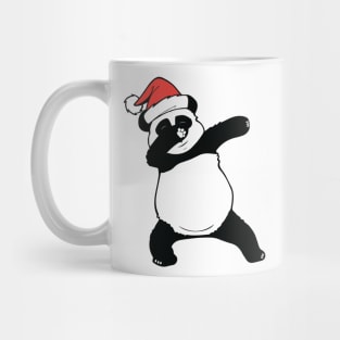 Panda Christmas Santa Hat Dabbing Panda Mug